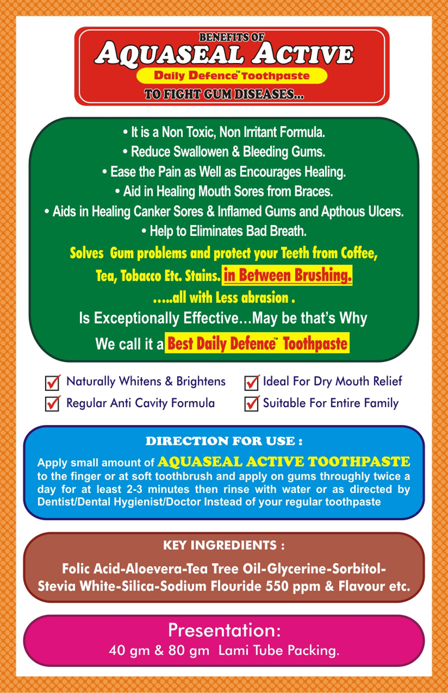 Aquaseal Gum Specialist | With Folic Acid - Aloe Vera & Tea Tree Oil